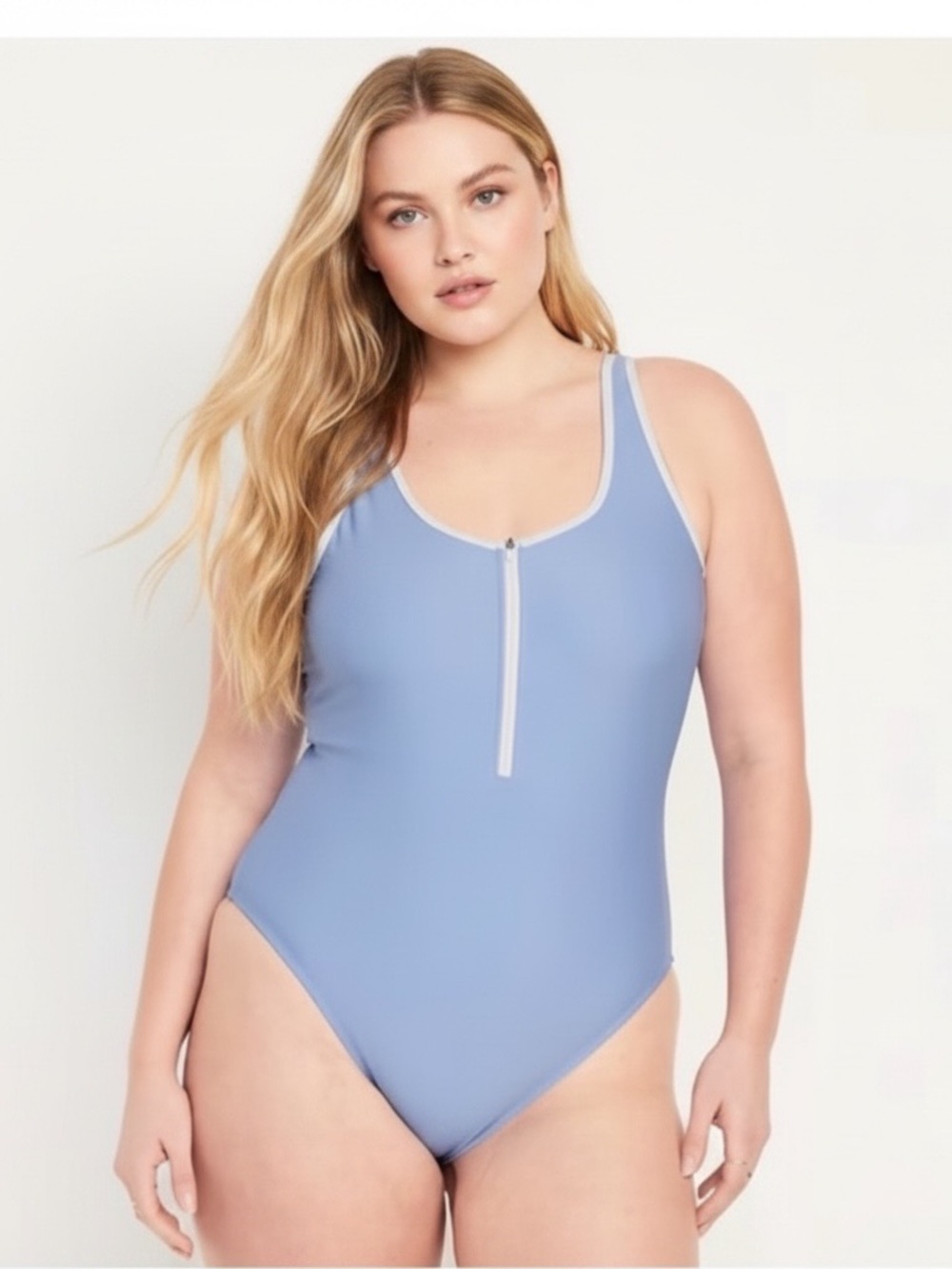 OLD NAVY Half Zip One Piece Swimsuit